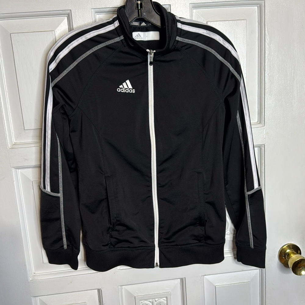 Adidas Women’s ClimaLite 
 Select Team Select Jacket Black With White Size XS